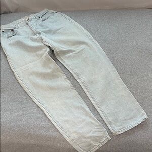 Vintage 90s Womens Light Wash Relaxed Jeans Size 12 Mom High Rise Tapered
